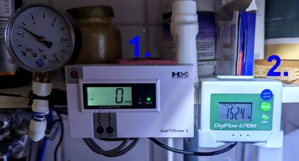 Osmoseanlage ppm und Liter/min. Messgerät