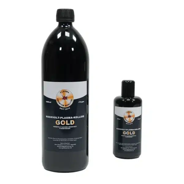 Kolloidales Gold in 200 ml und 1000 ml Flasche